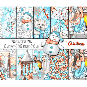 Kit Digital Papéis Natal