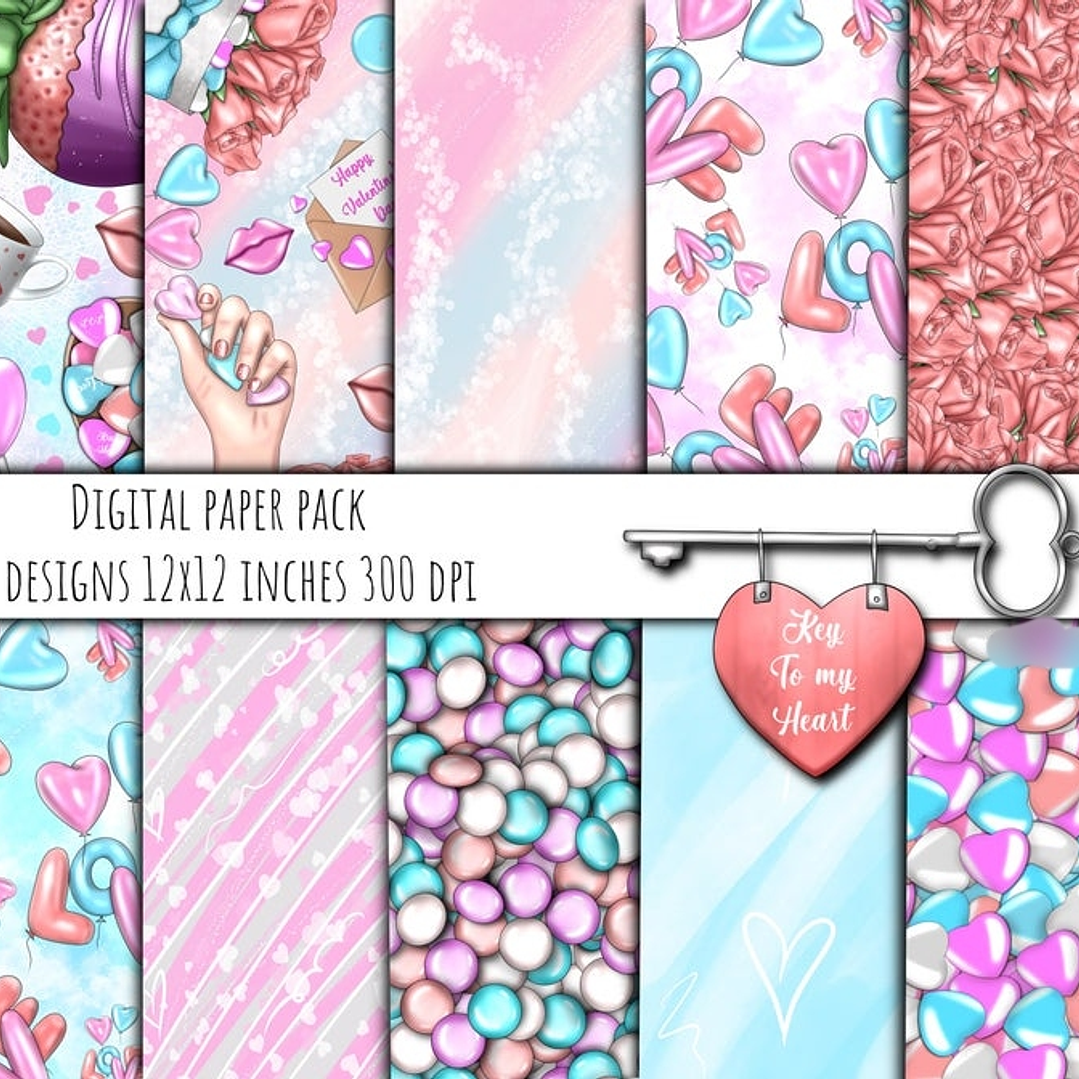 Kit Digital Chave para Meu Coração  1