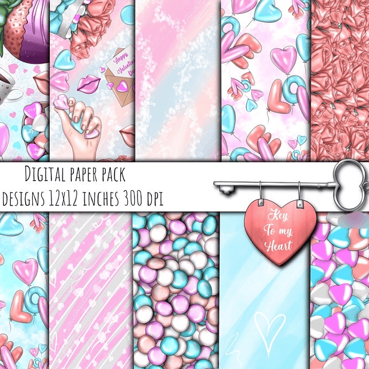 Kit Digital Chave para Meu Coração  1