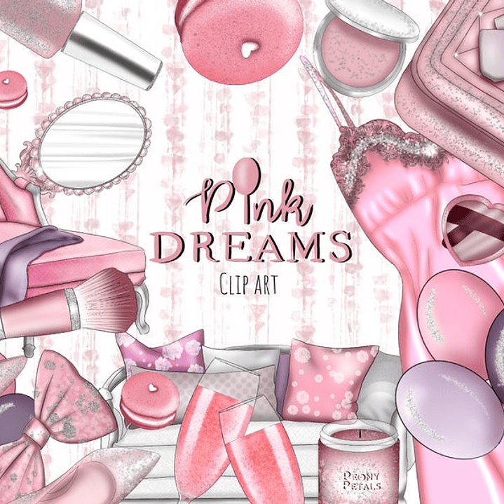 Kit Digital Sonhos Rosas  1