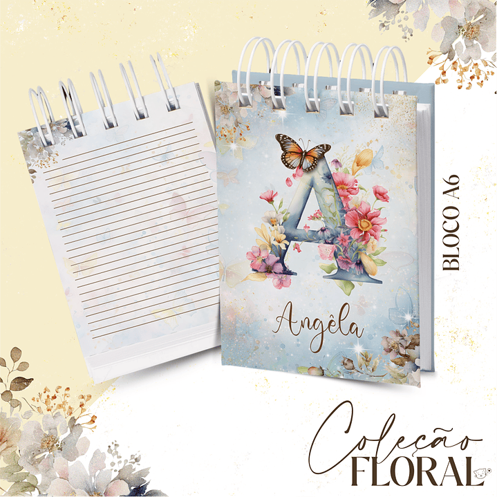 Arquivo Encadernação Alfabeto Floral - CHELLY 2
