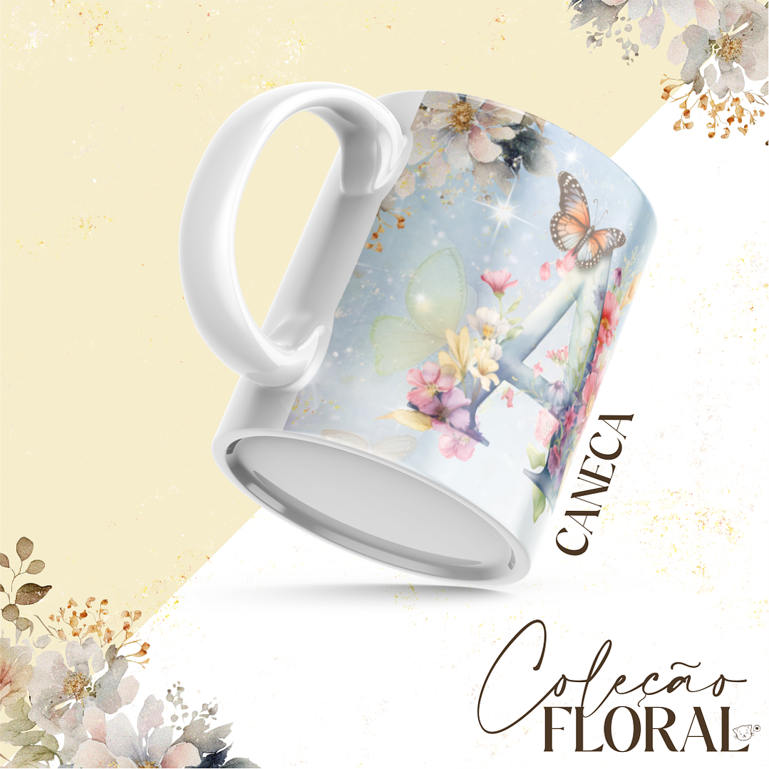 Arquivo Encadernação Alfabeto Floral - CHELLY 4