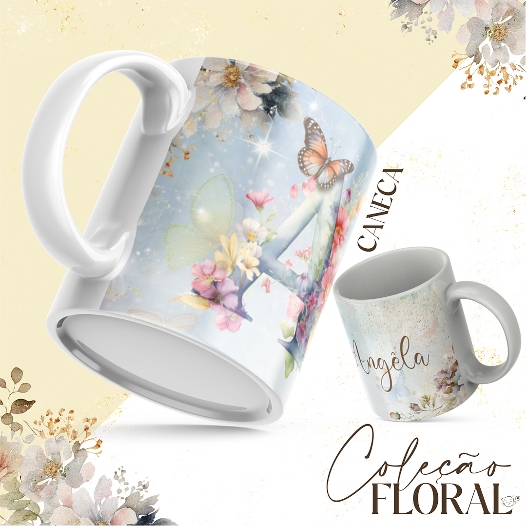 Arquivo Encadernação Alfabeto Floral - CHELLY 6