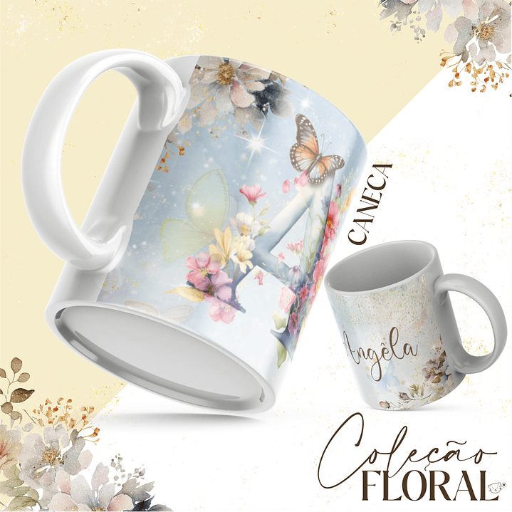 Arquivo Encadernação Alfabeto Floral - CHELLY 6