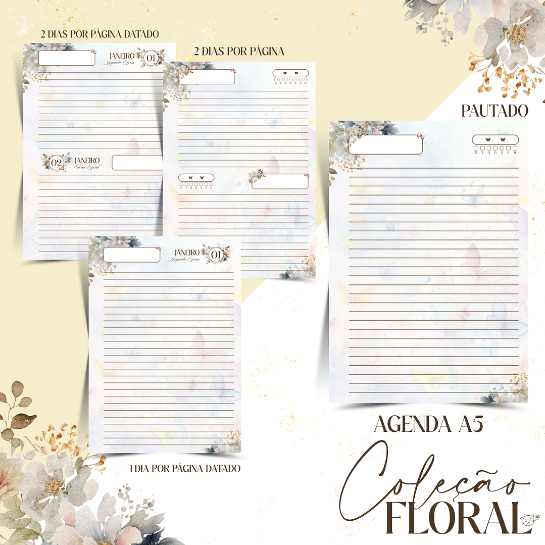 Arquivo Encadernação Alfabeto Floral - CHELLY 8