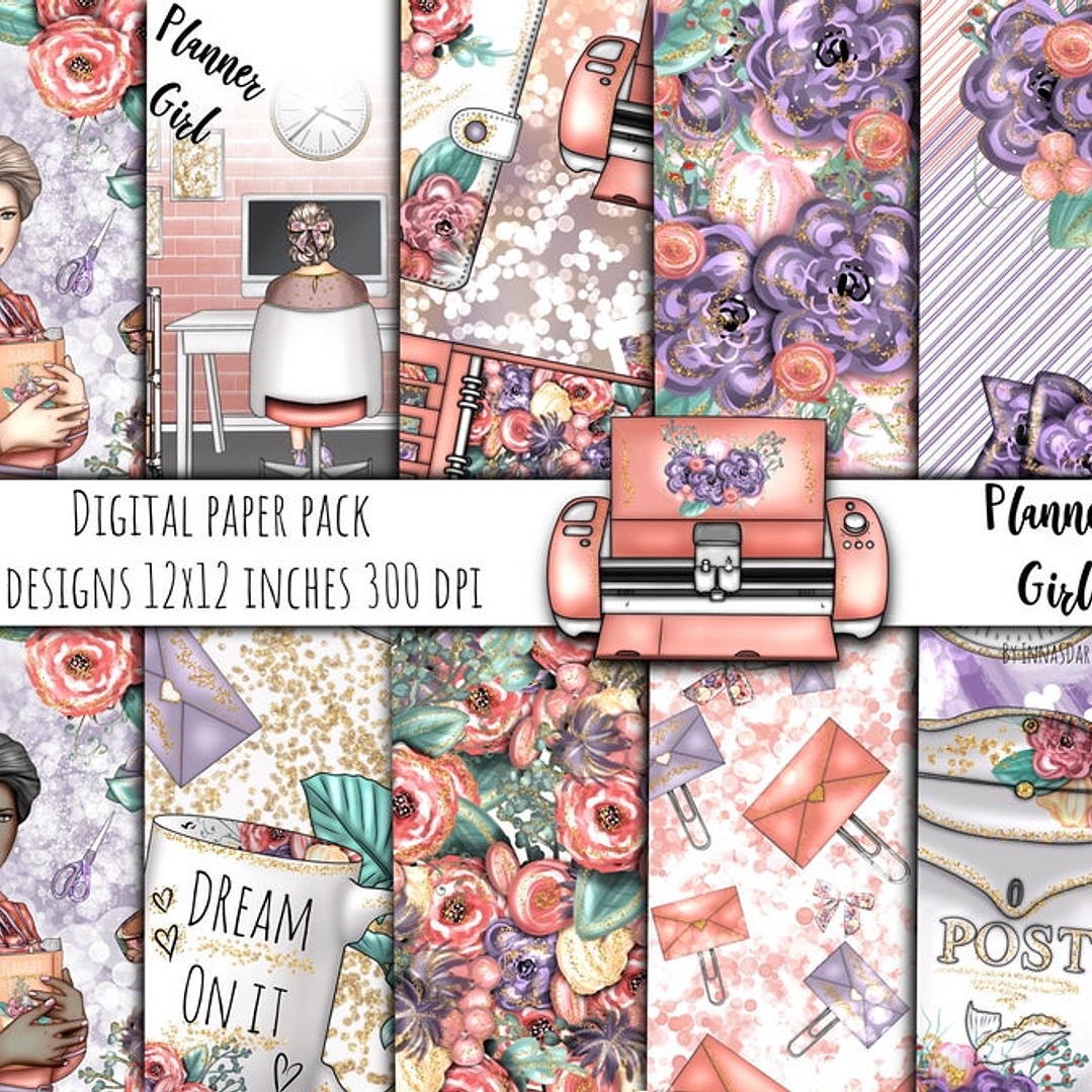 Kit Digital Papéis Planner  1