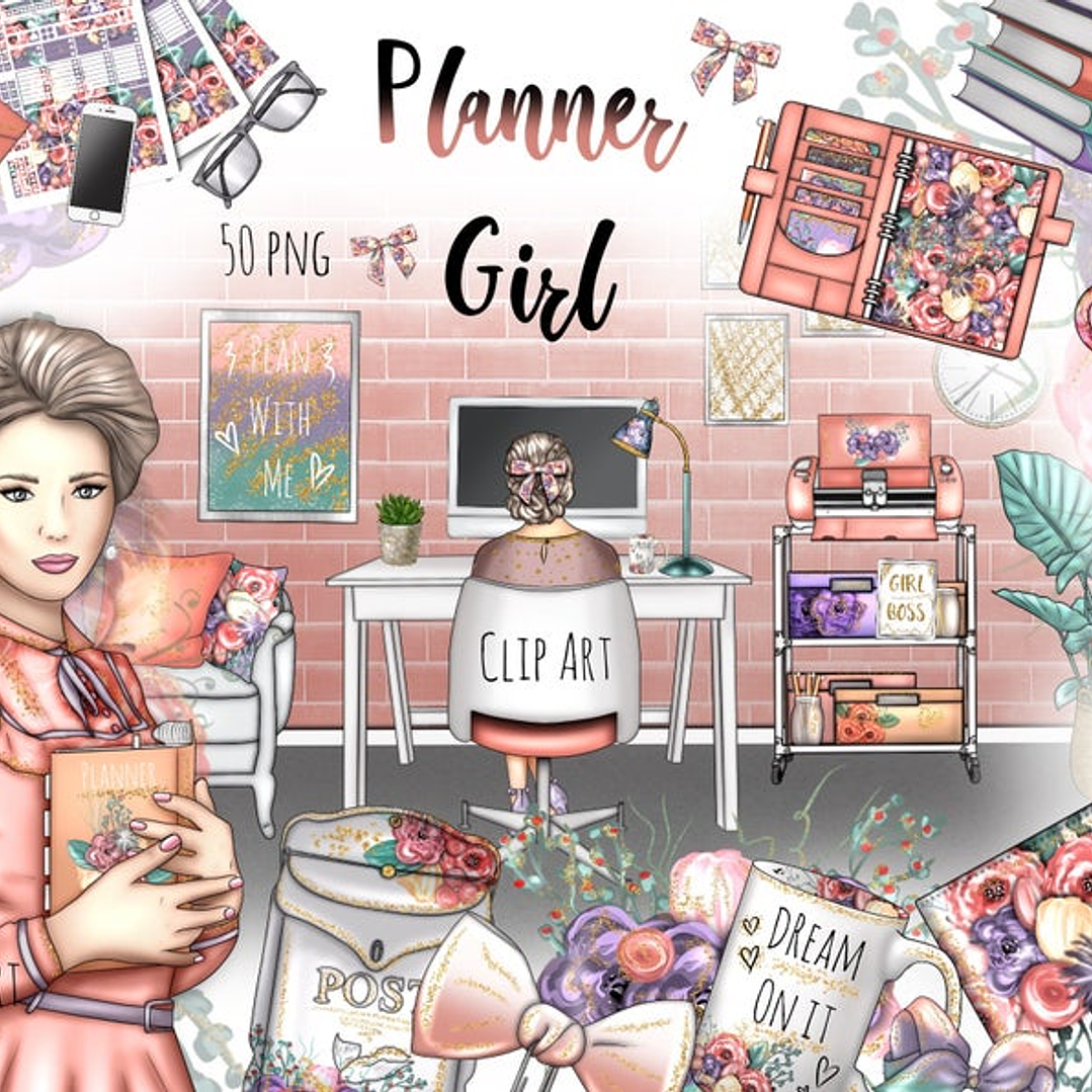 Kit Digital Planner Garotas  1