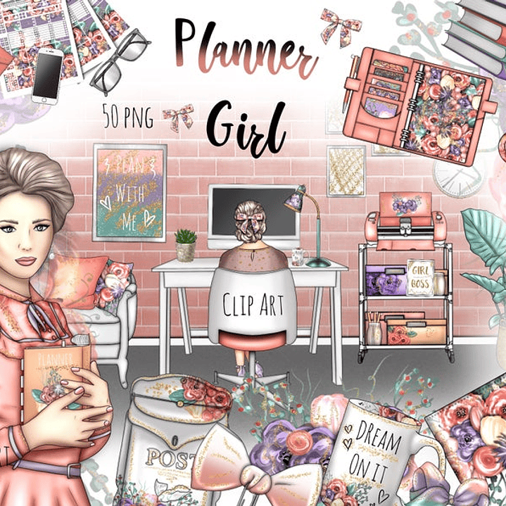 Kit Digital Planner Garotas  1