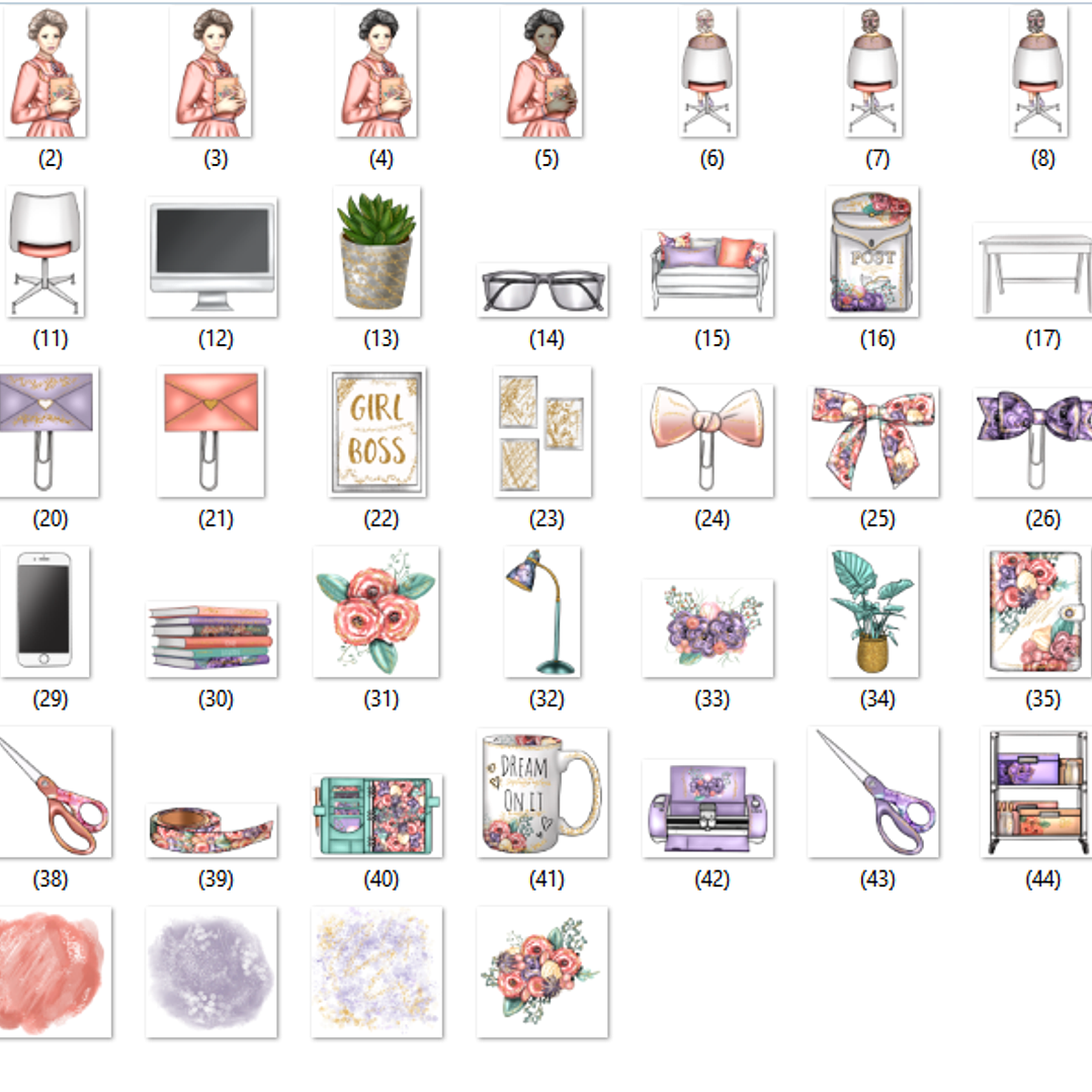 Kit Digital Planner Garotas  2