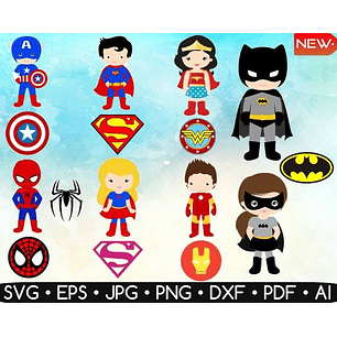 Kit Digital Super-Heróis 