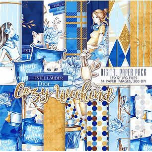 Kit Digital Papéis Final de Semana Aconchegante 