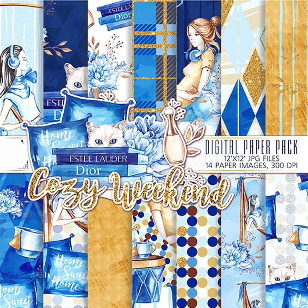 Kit Digital Papéis Final de Semana Aconchegante  1