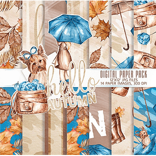 Kit Digital Papéis Outono 