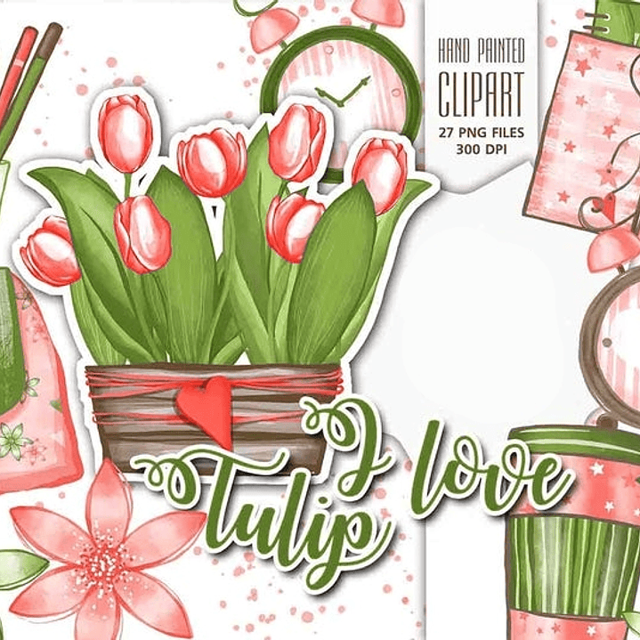 Kit Digital Eu Amo Tulipa  1