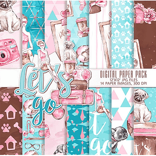 Kit Digital Papéis Vamos La Cachorrinho 