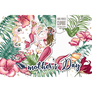 Kit Digital Mãe e Filha Sereia 