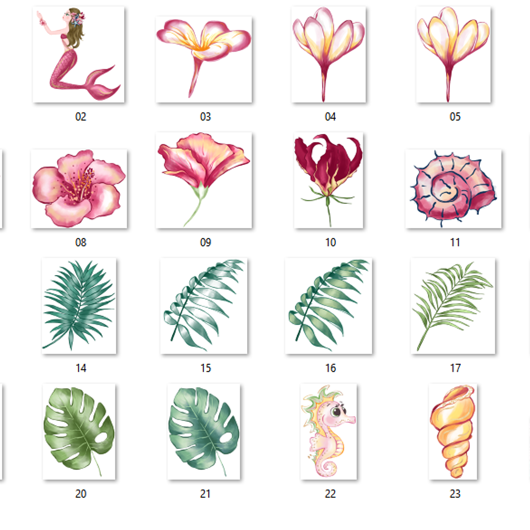 Kit Digital Mãe e Filha Sereia  2