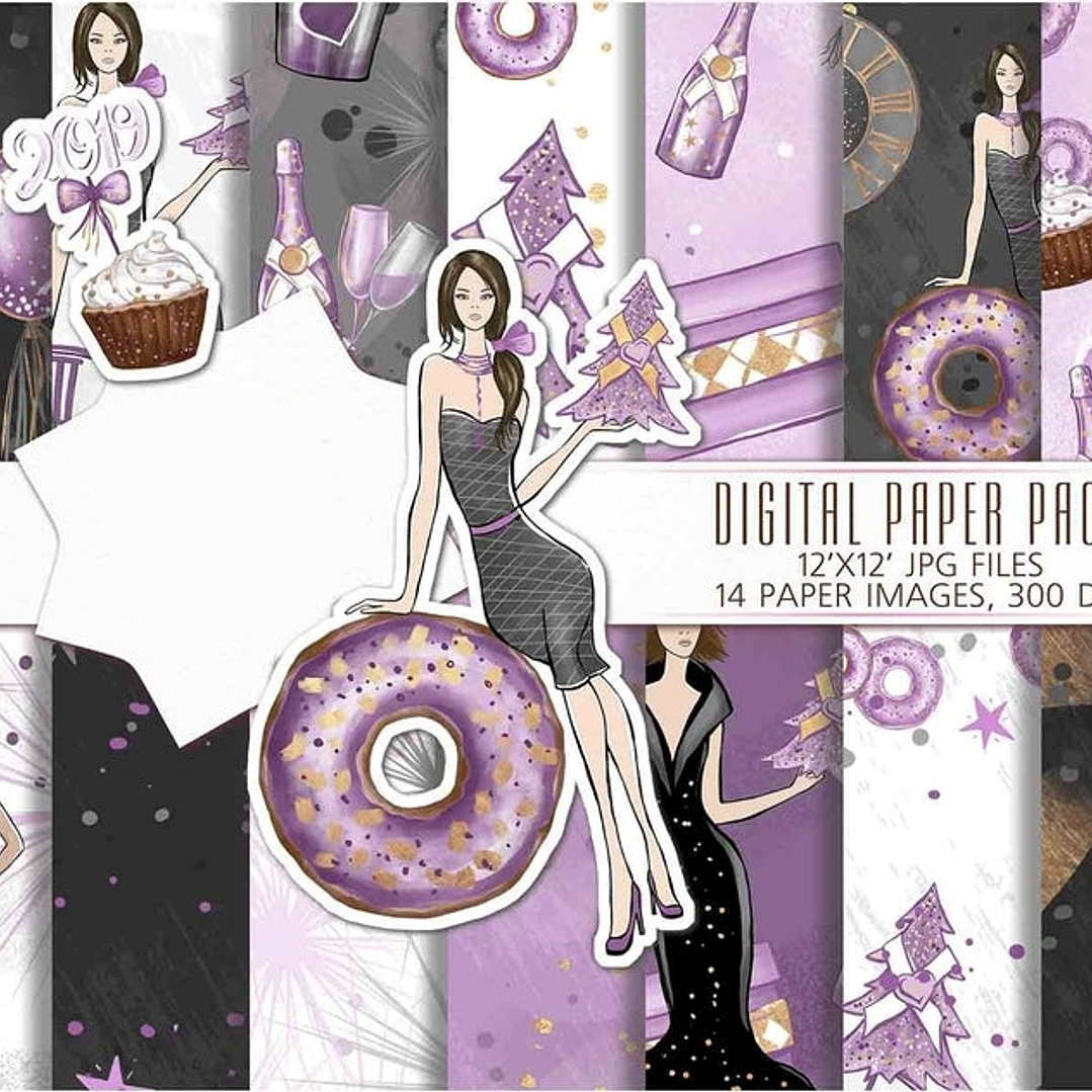 Kit Digital Papéis Natal 1