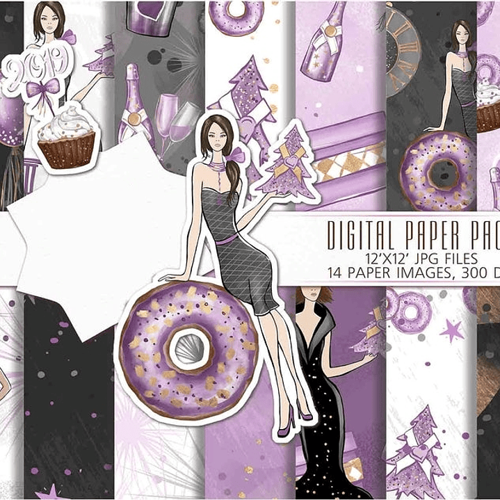 Kit Digital Papéis Natal 1