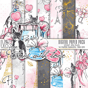 Kit Digital Papéis Paris 