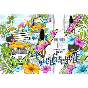 Kit Digital Garota Surfista 