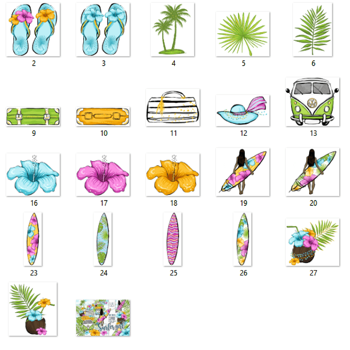 Kit Digital Garota Surfista  2