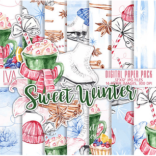 Kit Digital Papéis Doce Inverno