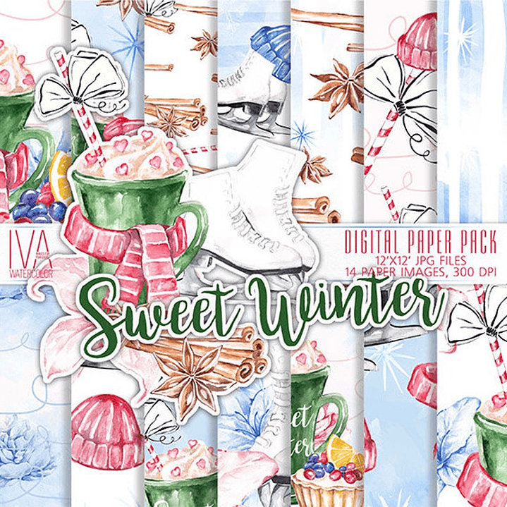 Kit Digital Papéis Doce Inverno 1