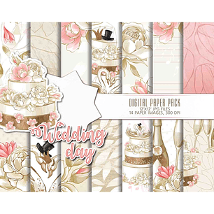 kIt Digital Papéis Dia do Casamento 