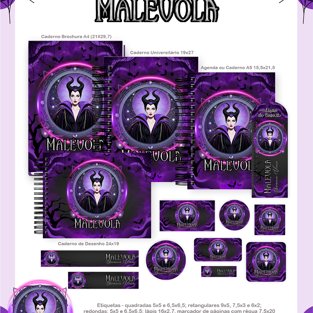 Arquivo Encadernação Escolar 2026 Malévola  1