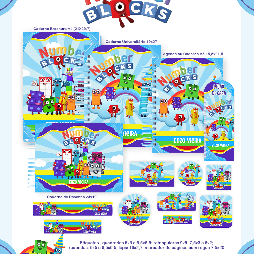 Arquivo Encadernação Escolar 2026 Numberblock  1