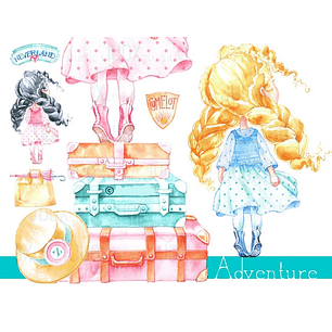 Kit Digital Aventura Meninas 