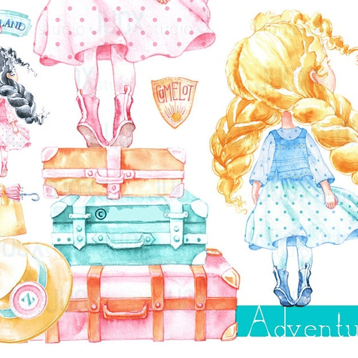 Kit Digital Aventura Meninas  1