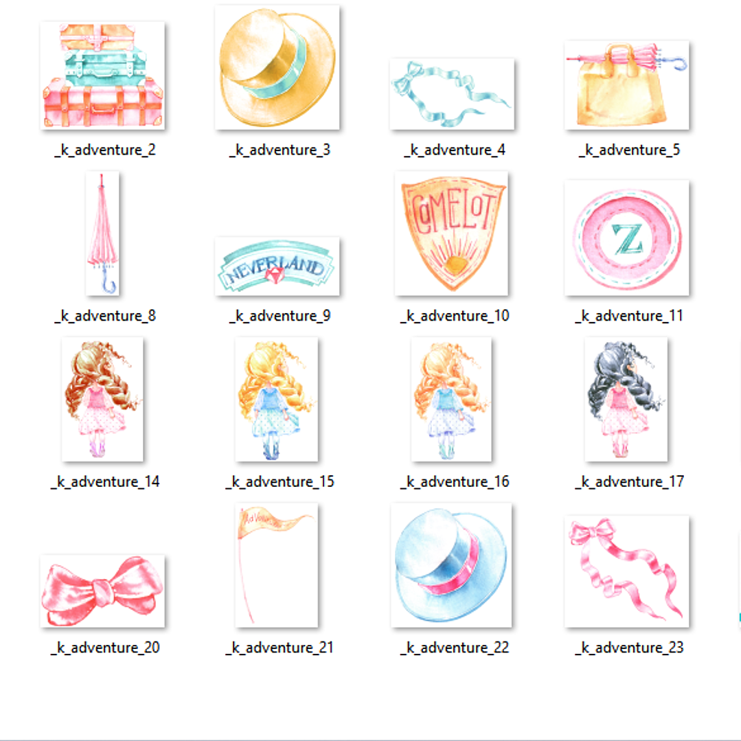 Kit Digital Aventura Meninas  2