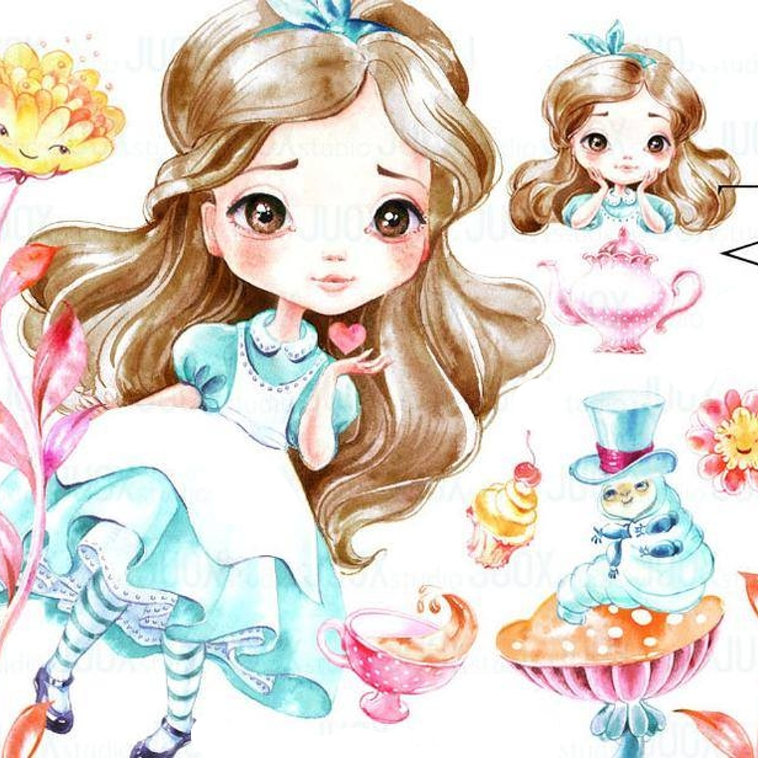 Kit Digital Alice no País das Maravilhas  1