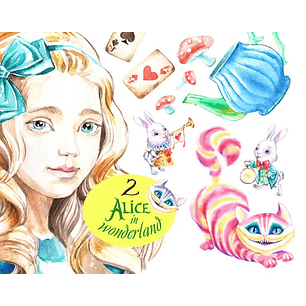 Kit Digital Alice no País das Maravilhas 