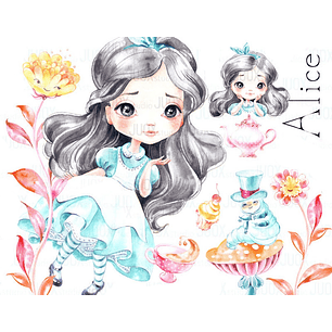 Kit Digital Alice no País das Maravilhas 3