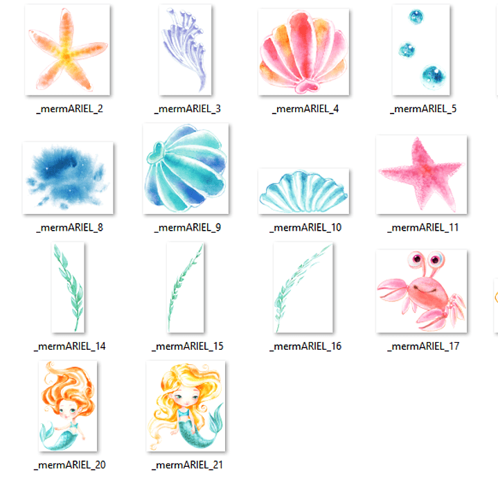 Kit Digital Princesa Ariel  2