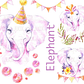 Kit Digital Bebê Elefante Roxo  - Thumbnail 1