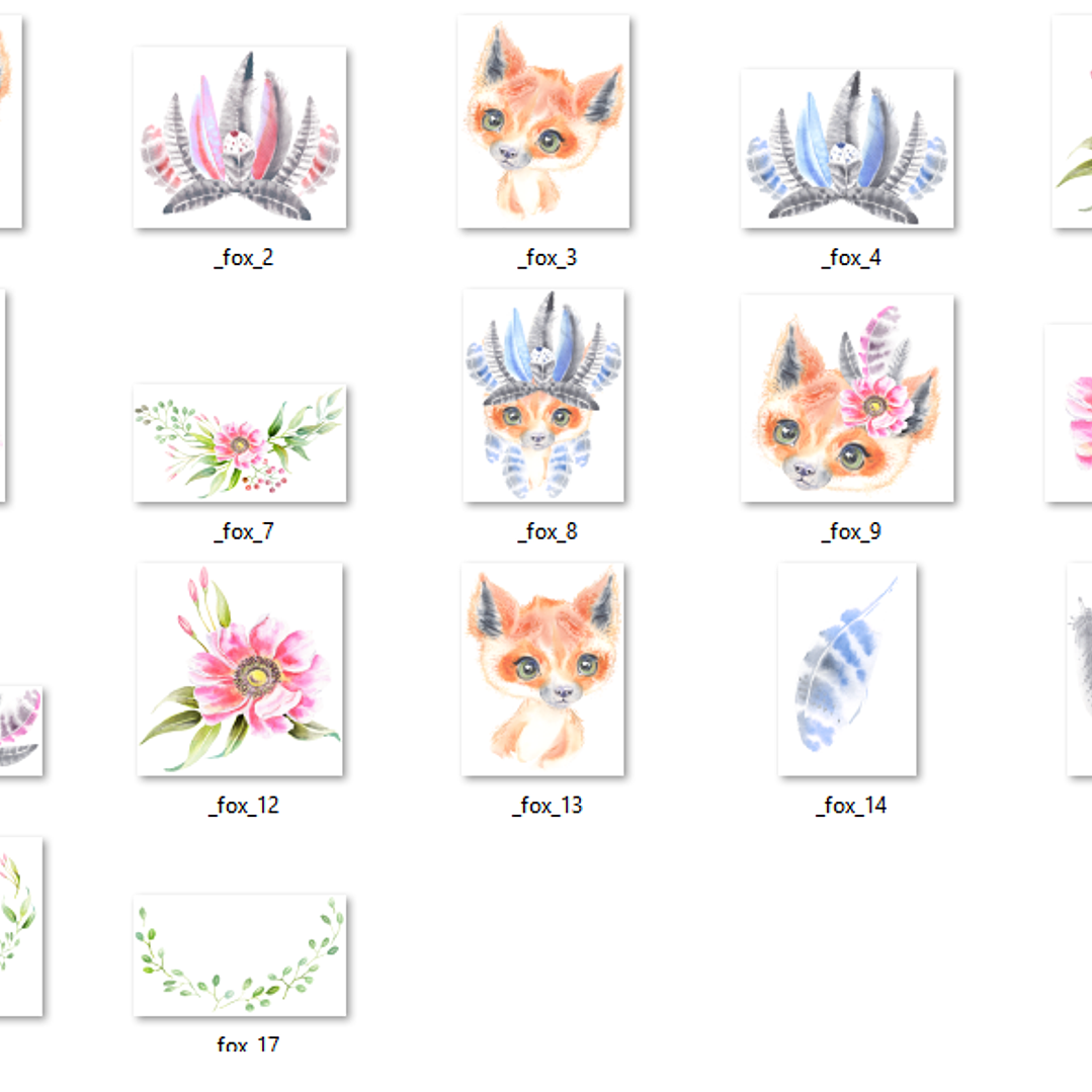 Kit Digital Bebê Raposinha  2