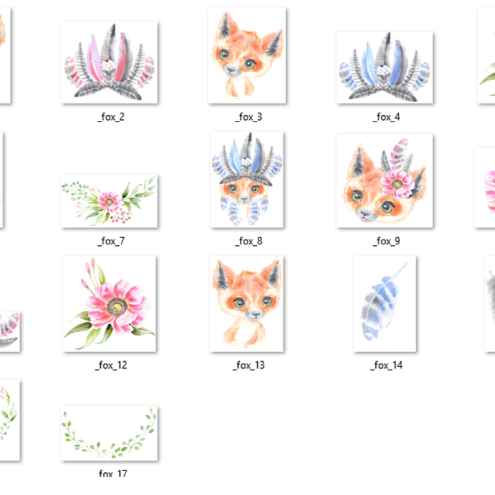 Kit Digital Bebê Raposinha  2