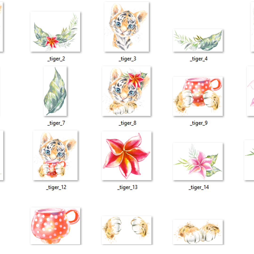 Kit Digital Bebê Tigre  2