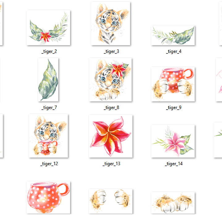 Kit Digital Bebê Tigre  2