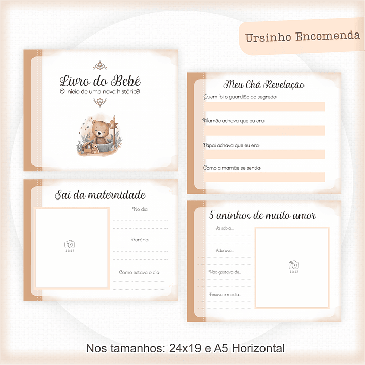 ARQUIVO ENCADERNAÇÃO BABY URSINHO ENCOMENDA MARROM - PAMELLA 4