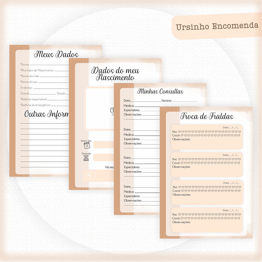 ARQUIVO ENCADERNAÇÃO BABY URSINHO ENCOMENDA MARROM - PAMELLA 9