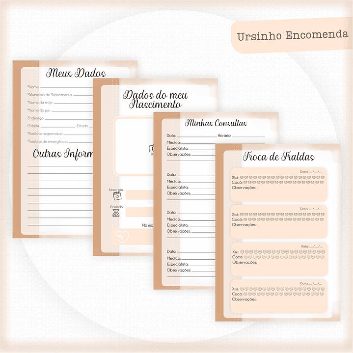 ARQUIVO ENCADERNAÇÃO BABY URSINHO ENCOMENDA MARROM - PAMELLA 9