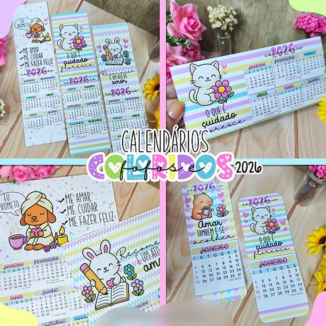 Arquivo Calendários 2026 Coloridos e Fofos - Desenhitos  1