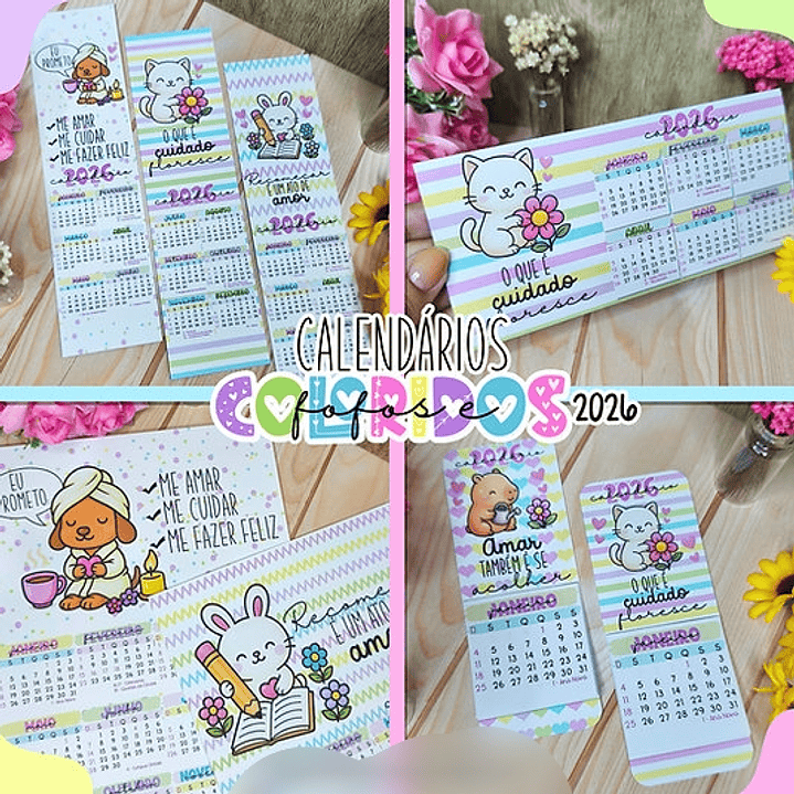 Arquivo Calendários 2026 Coloridos e Fofos - Desenhitos  1