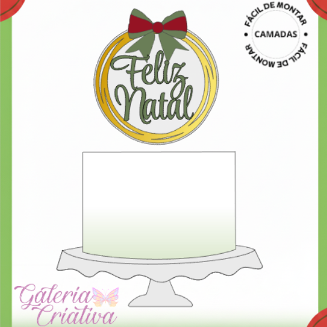 Arquivo Feliz Natal Topo de Bolo 1