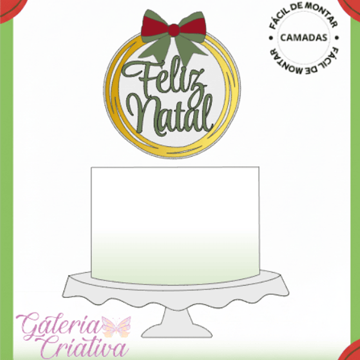 Arquivo Feliz Natal Topo de Bolo 1